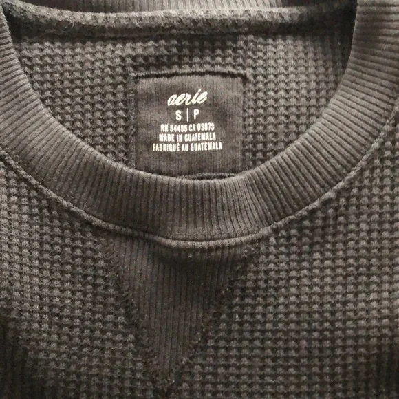 oversized waffle knit long sleeve in black - Picture 2 of 5